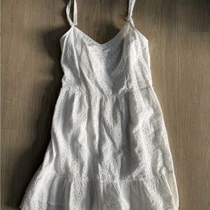 Hollister White Eyelet Spaghetti Strap Sundress